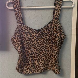 Sienna Sky Leopard Print Cami in Tan and Black